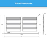 thumbnail of Schwarzes Lüftungsgitter 150x300mm Netz Insektenschutzgitter Zu- Abluftgitter