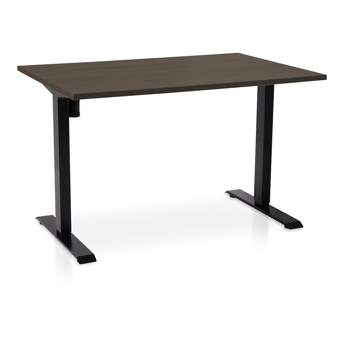 Zit-sta bureau elektrisch verstelbaar - MRC EASY 120 x 80 cm | frame zwart - blad bruin eiken
