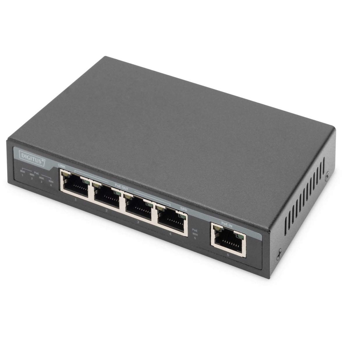 DIGITUS 4-Port Gigabit 4PPoE Extender, 802.3at, 60 W