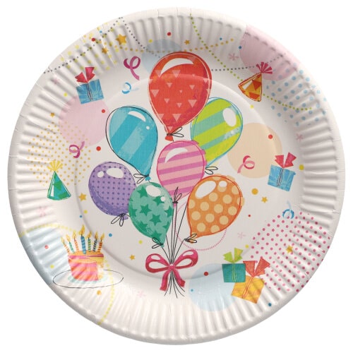 200 Teller, Pappe rund Ø 23 cm "Fete"