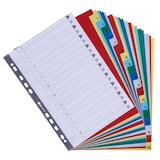 thumbnail of Exacompta 94E 20x Register für Ordner und Ringbücher, aus PP, 20 Positionen, Taben A-Z, für DIN A4 - Farben sortiert