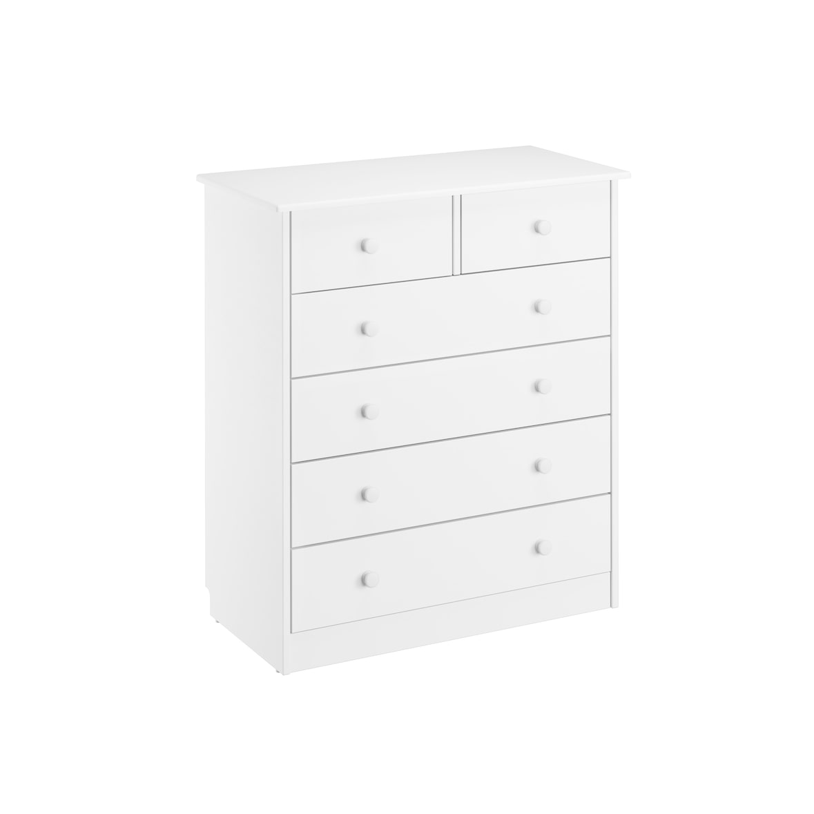 Kommode weiß Sideboard Anrichte Kiefer massiv 2+4 Schubladen 90.50-13W