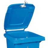 thumbnail of Abschließbare 120 Liter Mülltonne, blau, BxTxH 480 x 550 x 930 mm