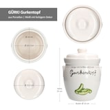 thumbnail of Gurkentopf Gürki 3 Ltr Porzellan weiß Gurkenmotiv Gärtopf Sauerkrauttopf Rumtopf