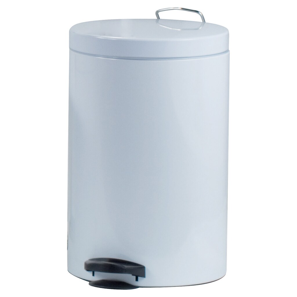 Cestino a pedale 20 L Acciaio Inox laccato Bianco 650