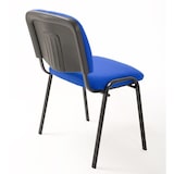 thumbnail of Set Di 6 Sedie Per Sala attesa Ufficio Studio Conferenza Riunione Ospite Impilabili Imbottite In Tessuto Blu