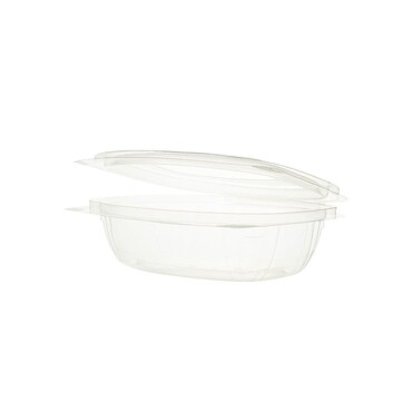 greenbox - Recipientes finos de PLA 375 ml, tampa articulada, retangular, 300 un.