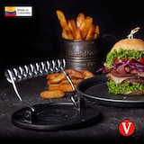 thumbnail of Victoria Smash Burger Press, Pressa per Hamburger in Ghisa Smaltata 16,5 cm Senza PTFE, VIC-36843, Nero