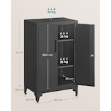 thumbnail of Helloshop26 - Caisson de bureau placard polyvalent armoire de bureau à 2 portes verrouillable 40 x 60 x 90 cm meuble de rangement en 12_0004831