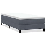 thumbnail of vidaXL Boxspringbett ohne Matratze Dunkelgrau 100x220 cm Samt