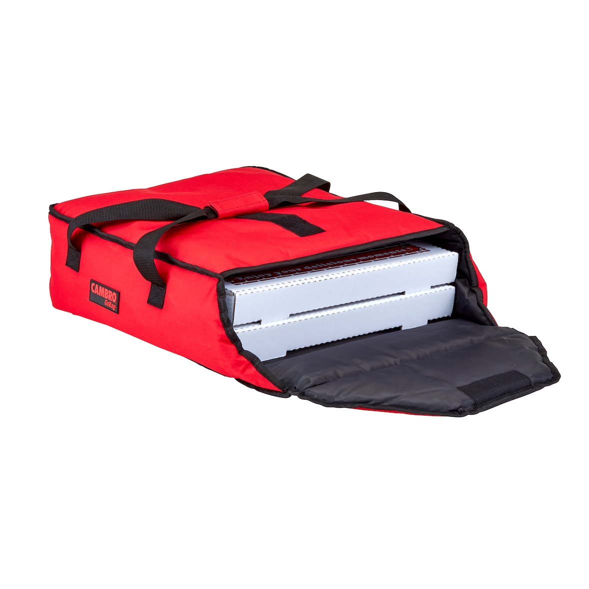 CAMBRO - GBP216-521 - Bolsa isotérmica porta pizzas para delivery - (Porta 2 cajas de 40,6 cm ó 3 cajas de 35,5 cm) - 42 x 46 x 16,5 cm - Rojo