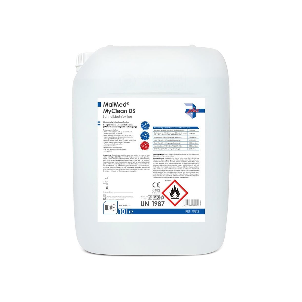 MaiMed MyClean DS - Schnelldesinfektionsmittel - 1 x 10 L - Desinfektionsmittel