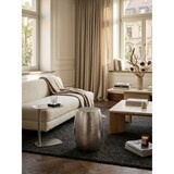 thumbnail of Beistelltisch 30x49,5x30cm Aluminium Silber Dekotisch orientalisch rund, Kleiner Hammerschlag Abstelltisch, Designer Ablagetisch Metall modern,