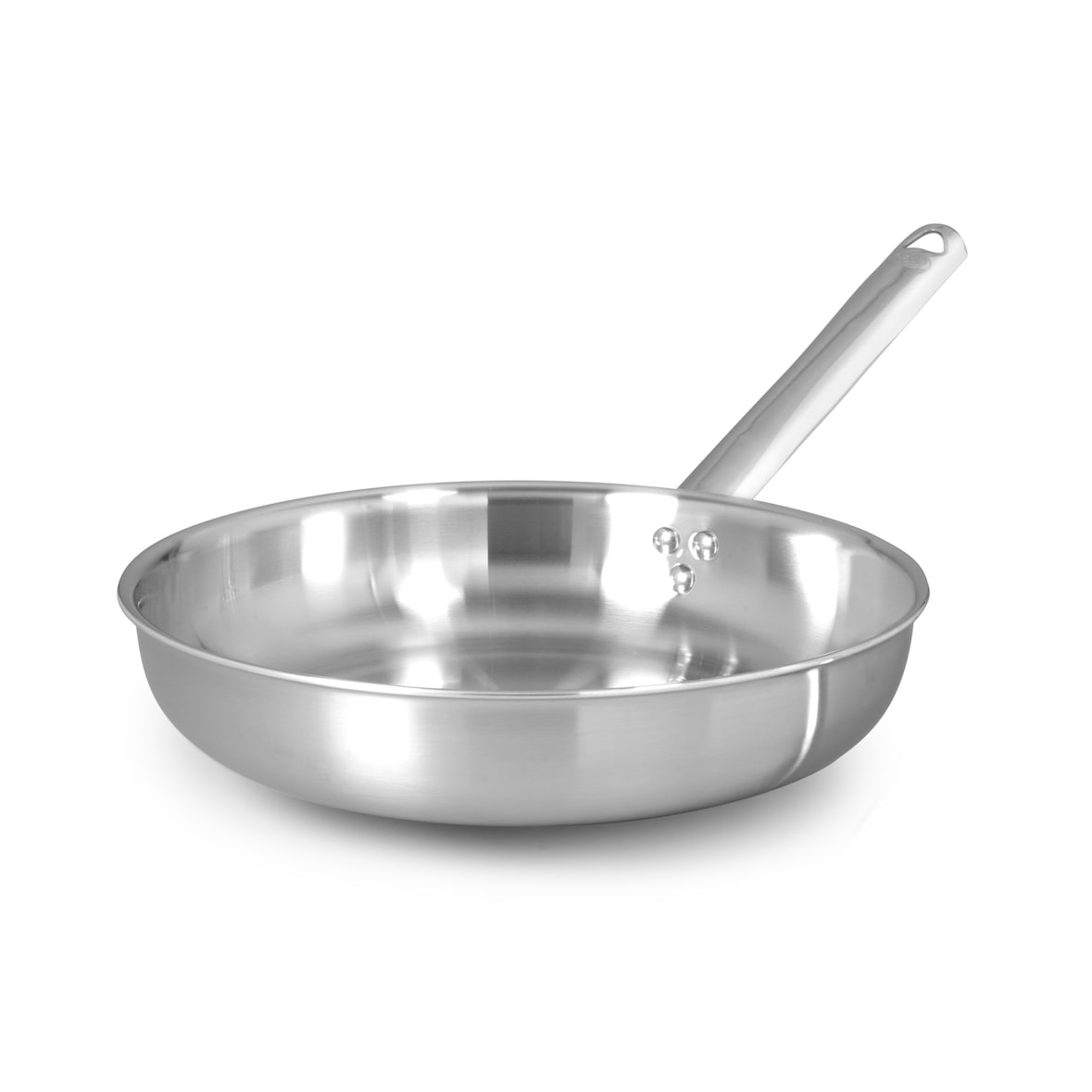 AGNELLI - ALIX111ALIN36 - Poêle en acier inoxydable trilaminé avec manche tubulaire - Diamètre 36 cm - Hauteur 6 cm - Épaisseur 3 mm