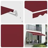 thumbnail of Wasabi - Toldo Exterior Enrollable 4x2,5 Granate - Lona Poliéster – Estructura Aluminio Inclinación Regulable