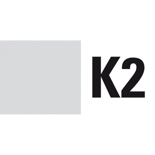 Aufkleber I Kennzeichnung für elektrische Betriebsmittel K2, Folie, selbstklebend, 95x25mm, 6/Bogen