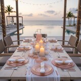 thumbnail of Ménagère 24 pièces en argent avec manche rose