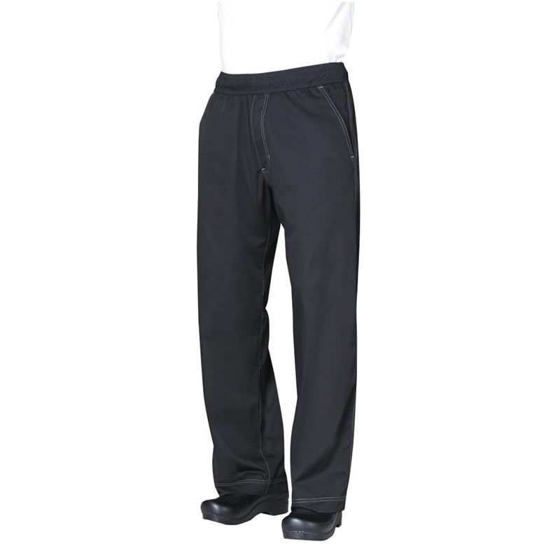 Pantalón de cocina unisex Baggy Chef Works negro L