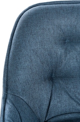 thumbnail of Décoshop26 - Set aus 2 Barhockern Hochstühlen mit gepolsterter Sitzfläche in blauem Stoff und schwarzem Metall 10_0004168