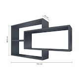 thumbnail of Wandregal Anthrazit Bücherregal Holz Hängeregal Schweberegal 104x59x20 cm