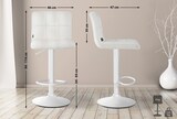 thumbnail of DELUKE® Barhocker BRISBAN - Creme, Samt, Weiß | Barhocker mit Lehne Barstuhl Tresenhocker Tresenstuhl Kneipenhocker Kneipenstuhl