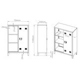 thumbnail of Helloshop26 - Armadietto da ufficio in metallo con 2 ante 110 x 75 x 33 cm grigio scuro 03_0009180