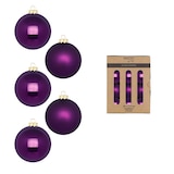 thumbnail of 24 Weihnachtskugeln Glas 3cm matt & glänzend Christbaumkugeln Weihnachtsbaumkugeln Weihnachten Christbaumschmuck Weihnachtsbaumschmuck Lila Purpur