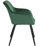 thumbnail of tectake Ensemble de 2 chaises cuir synthétique aspect velours vert foncé/noir - 404026