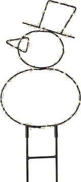 thumbnail of LED Gartenstecker Schneemann Silhouette 180LED H: 47cm Weihnachtsdeko Gartendeko