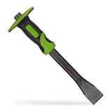 thumbnail of Relaxdays Flachmeißel mit Handschutz, präziser Putzmeißel, 35mm Fliesen Meißel, Stahl & Gummi, 29 cm lang, grün/schwarz
