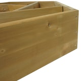 thumbnail of Pflanzkasten HWC-L70, Blumentopf Blumenbeet 7 Fächer, eckig 100x87cm Outdoor Tanne Holz MVG-zertifiziert, braun