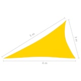 thumbnail of Vela ombrellone triangolare in tessuto oxford 3x4x5 m giallo modello Patio Signature Max