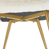 thumbnail of tectake Fauteuil Hygge gestoffeerd, ergonomisch, draagkracht 150 kg - Zonder hocker, Bouclé crème/goud - 405596