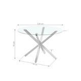 thumbnail of Mesa Redonda de Cristal Templado Aurora 120cm. Comedor o Cocina, Cambria