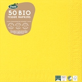 thumbnail of Duni Bio Tissue-Serviette 33 x 33 cm Gelb 3-lagig, 500 Stk/Krt (10 x 50 Stk)