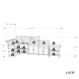 thumbnail of Merax Outdoor Küchenschrank L-Form, wetterfest, mit Spüle & Wasserhahn, Edelstahl-Arbeitsplatte, BBQ Grillstation mit Stauraum & Flaschenöffner, Grau