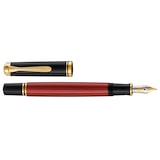 thumbnail of Kolbenfüllhalter Souverän M400 Feder B schwarz/rot