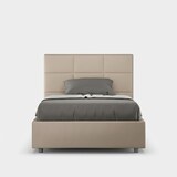 thumbnail of Mika queensize bed met gewatteerde container 120x190 duifgrijs kunstleer