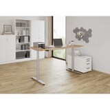 thumbnail of PROREGAL Sitz-Steh-Schreibtisch Rauno | Weiß | Graues GestellBxT 160x80cm | Höhe 63-127cm | elektrisch stufenlos höhenverstellbar | T-Fuß Gestell