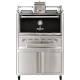 thumbnail of Horno de brasa sobre soporte con ruedas dimensiones 985x777x1685 puerta negra