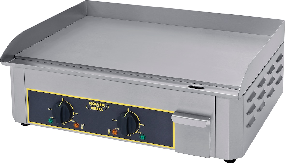 Roller Grill plaque à snacker professionnelle inox électrique, 2 zones de cuisson, PSR 600 EI
