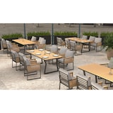 thumbnail of METRO PROFESSIONAL Outdoor-Essgruppe Ateo 7-tlg., Alu/Eukalyptusholz, 6 Stühle und 1 Esstisch, mehrfarbig