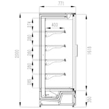 thumbnail of Armario Mural Refrigerado 4 Puertas de Cristal 1100 L ECOCRISTAL-2677 de Edenox