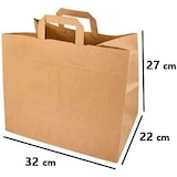 thumbnail of DeinPack Umweltschonende Papier Tragetaschen  25 x braune Papiertragetasche 32 x 22 x 27 cm