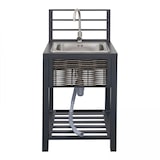 thumbnail of Gootsteen voor buiten van aluminium en geweven hars