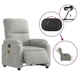thumbnail of vidaXL Massagesessel Elektrisch Hellgrau Mikrofasergewebe