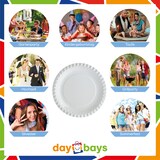 thumbnail of DayBays 40000 Stk. Pappteller KU23 rund Ø23 cm weiß ohne Beschichtung