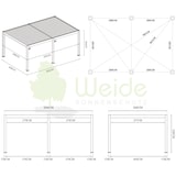 thumbnail of Weide Deluxe Plus | Pergola Voll Aluminium freistehend | 4 x 6 M | Lamellendach weiß