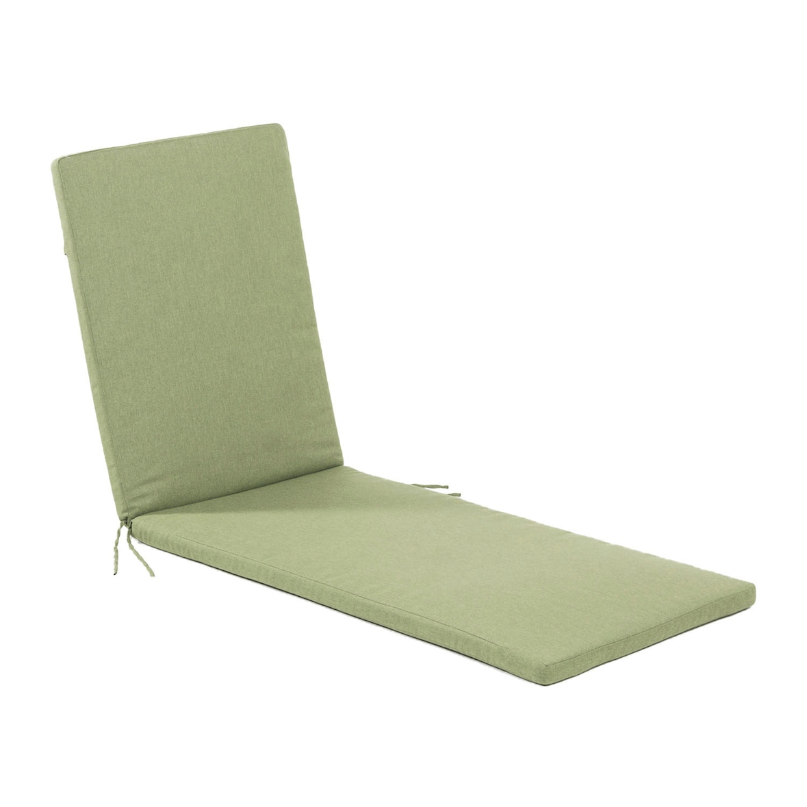 Almofada para espreguiçadeira de jardim, repelente à água, poliéster 200 gr, cor verde, 78 + 118 cm x60 cm x5 cm