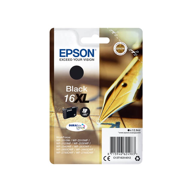 EPSON EPSON Inkt C13T16314012 WF2010 ZWART HC INK